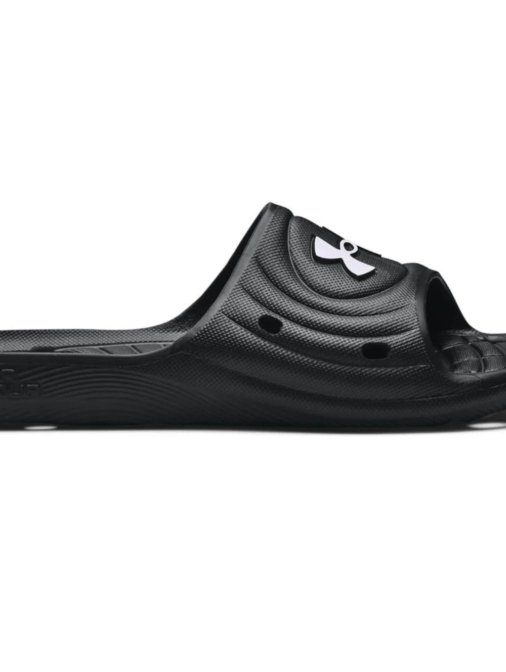 Under Armour Locker IV Black Slip On Slide Sandals 3023758-001 Mens Size 18 NWOB